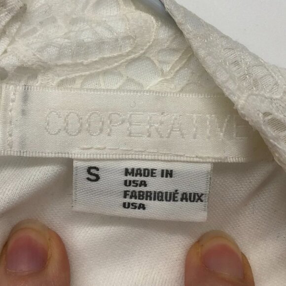 Urban Outfitters Cooperative high neck sleeveless white nylon lace mini dress SP - Picture 5 of 16